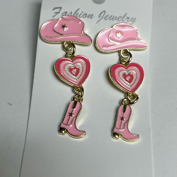 NWT 🤠💖 The Pink Cowgirl Signature earrings - Picture 16 of 17